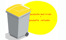 Poubelle mal triée= poubelle refusée